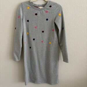 Boden Womens US 2R Sweatshirt Dress 100% Cotton Polka Dot Colorful Whimsical